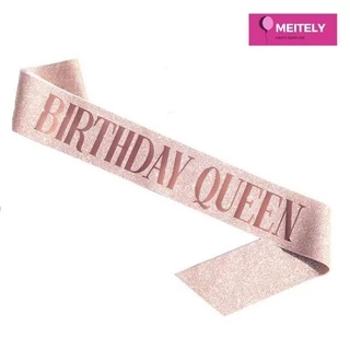 🔥ส่งด่วน🔥 ชุดมงกุฎเพชรและสายสะพาย ( 1 ชุด 2 ชิ้น ) birthday queen มงกุฎนางงาม สายสะพาย อุปกรณ์ตกแต่งวันเกิด