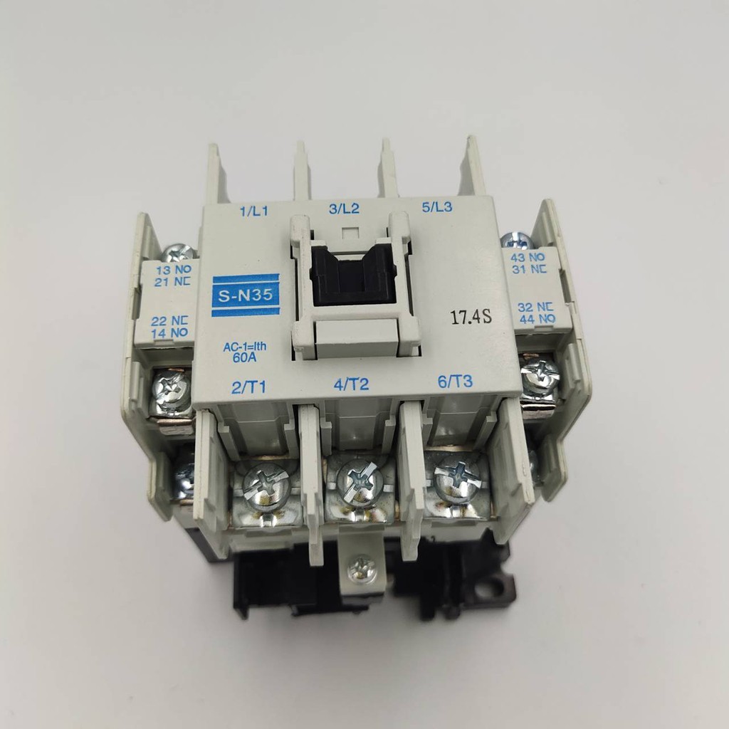 S-N35 MAGNETIC CONTACTORS แมกเนติก คอนแท็กเตอร์ AC-1=Ith 60A 2NO+ 2NC COIL 24V/110V/220V/380V