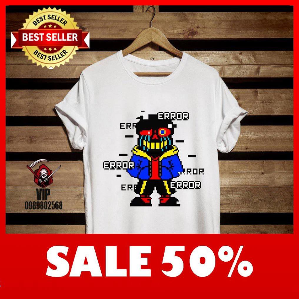 เสื้อยืดพิมพ์ลาย ERROR SANS UNDERTALES