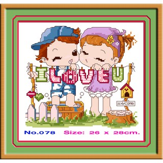 ไอแอมครอสติช iamcrossstitch DIY รหัส L-078 30x30 cm. ชุดอุปกรณ์งานฝีมือปักครอสติชครบชุด