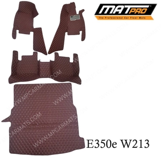 MatPro พรมปูพื้นเข้ารูป5D 6D Premium Fitted Leather Car Mats สำหรับรถรุ่น  Benz E350e W213 ปี2017