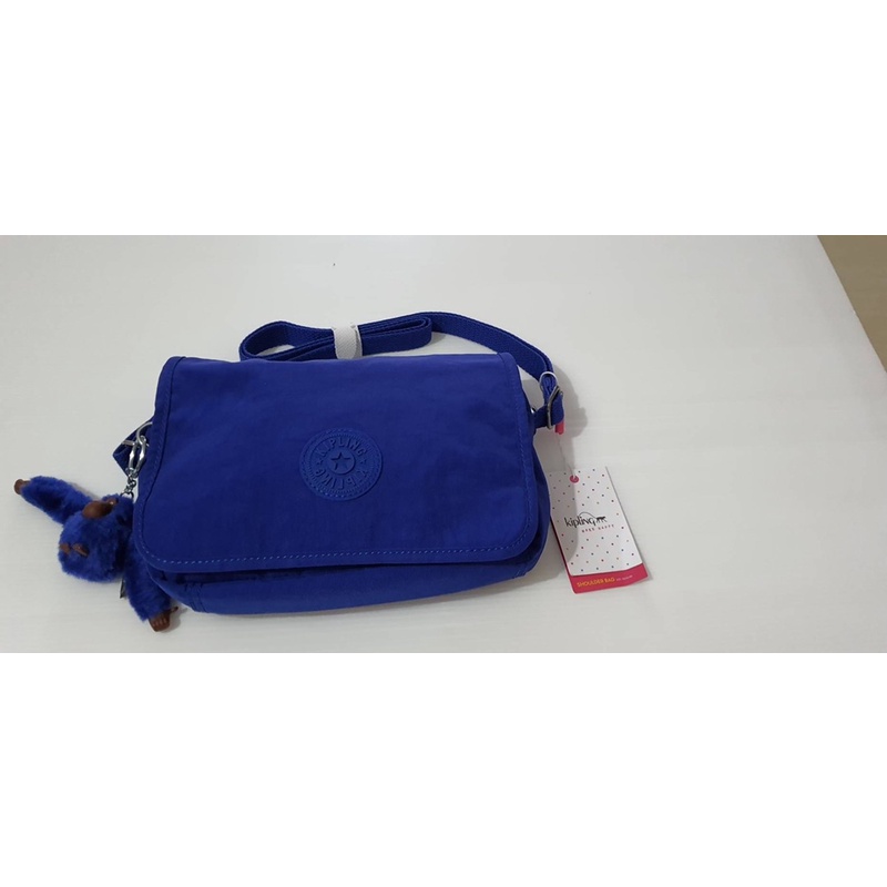 กระเป๋าสะพายข้างสีน้ำเงินkiplingแท้100%