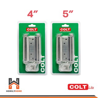 COLT บานพับสปริง 2 หน้า No.84  4นิ้ว 5 นิ้ว สีสแตนเลส  2ชิ้นต่อแพ็ค บานพับ