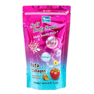 Yoko Gold Salt Body Scrub Gluta Tomato White+ 350g.