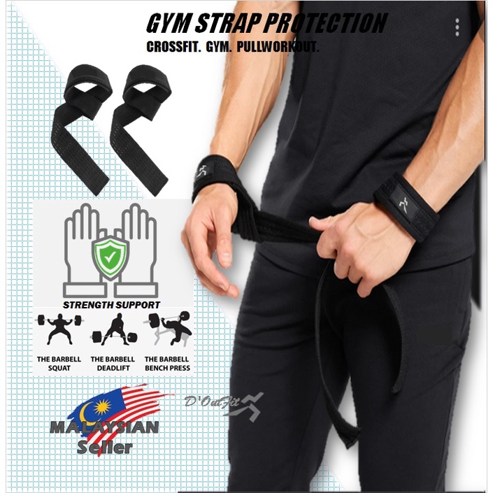 Gym Weight Lifting Strap อุปกรณ์ฟิตเนส Tali Angkat Berat Senaman