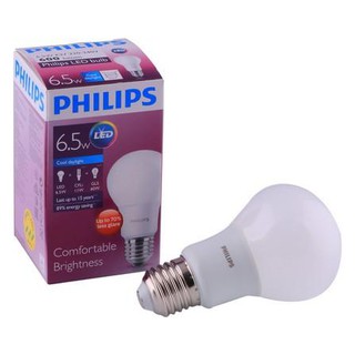 หลอดไฟled LED BULB 6.5W Philips E27 Daylight (5 หลอด)