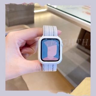 เคสกระจกนิรภัย และสายนาฬิกาข้อมือ สําหรับ Smart Watches Series 8 7 6 SE 5 4 3 2 1 ขนาด 41 มม. 45 มม. 44 มม. 42 มม. 40 มม. 38 มม.