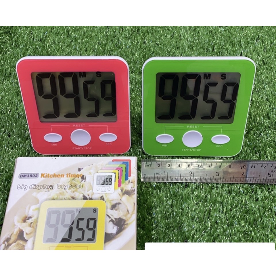 นาฬิกาจับเวลา เดินหน้าถอยหลัง รุ่นDM-3802  หน้อจอดิจิตอล มีรูสำหรับแขวน มีเสียงเตือนดังขึ้น
