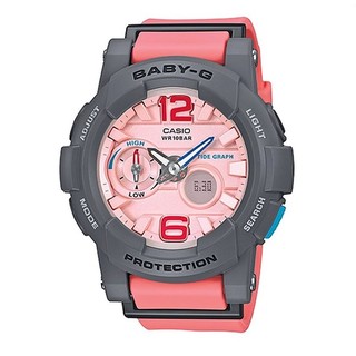 Casio baby-g นาฬิกาข้อมือ สีชมพู สายเรซิ่น รุ่น BGA-180-4B2DR