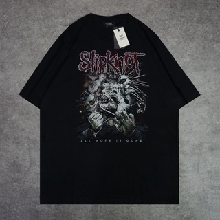 (ขายส่งได้)เสื้อยืด พิมพ์ลายวงดนตรี SLIPKNOT SLIPKNOT SERIES แบบโลหะ