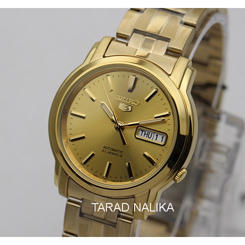 นาฬิกา SEIKO 5 Automatic SNKK76K1 เรือนทอง (ของแท้ รับประกันศูนย์) Tarad Nalika
