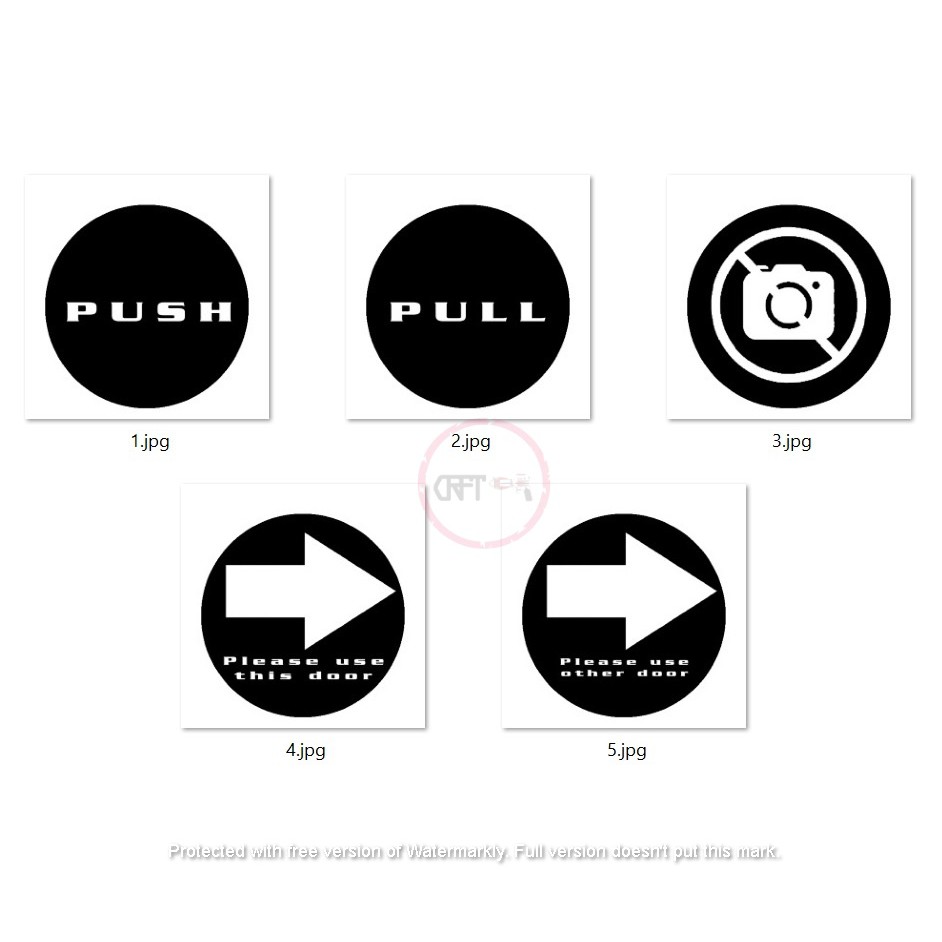 CFS46a Kadai Arah Shop Direction Logo Kadai Shop Stiker Sticker Cut Vinyl Decal Stripes