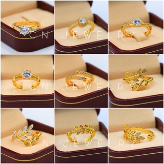 แหวนฟรีไซส์ CN Jewelry ring แหวน แหวนเพชร แหวนเพชรสวิส แหวนทองชุบ แหวนทอง