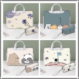 ⭐️with power pack⭐️ กระเป๋าคอมพิวเตอร์ Cartoon Brown bear &amp; Astronaut Laptop Bags 11-15.6นิ้ว