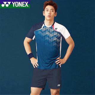 Yonex เสื้อยืดสำหรับผู้ชายผู้หญิงแขนสั้น