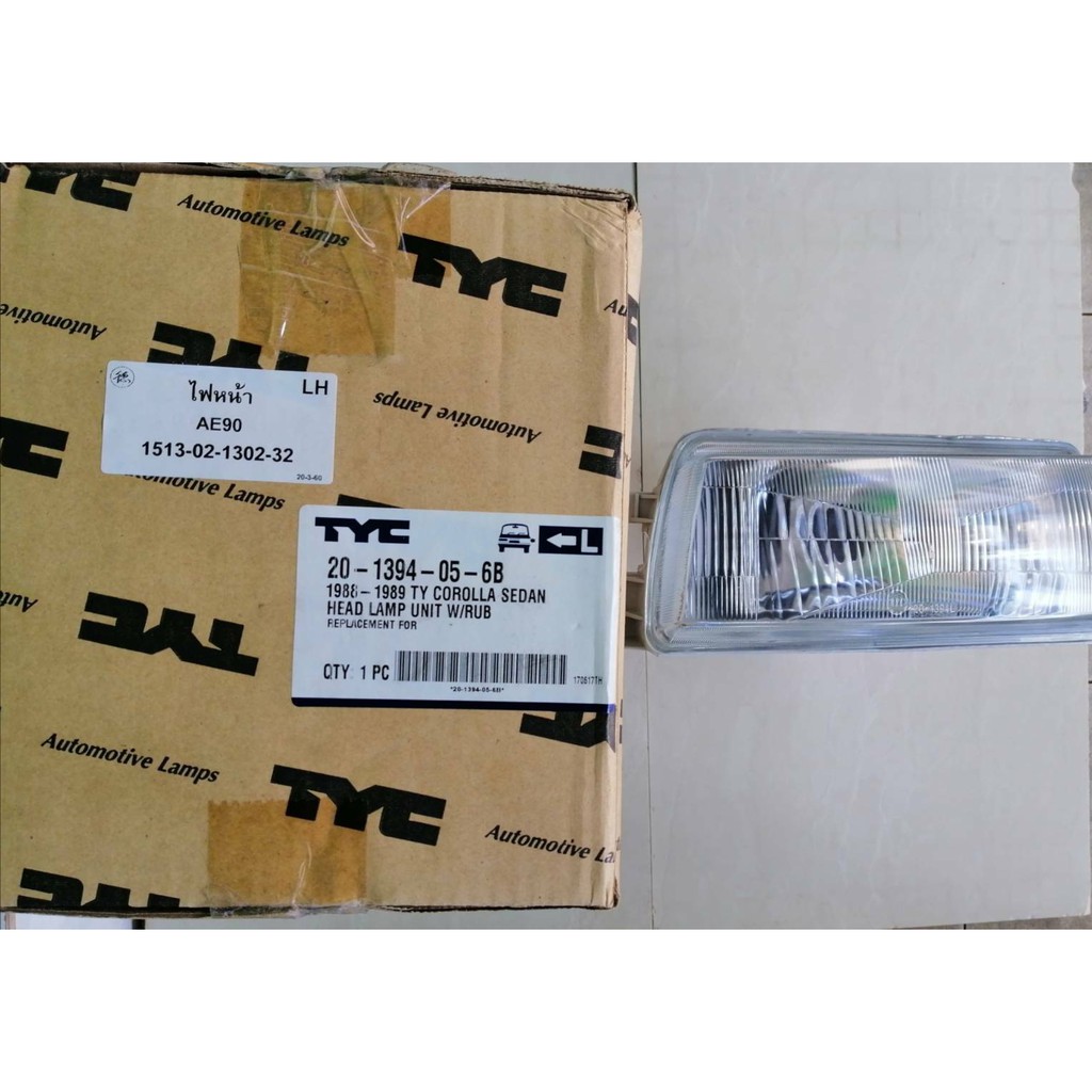 ไฟหน้า TOYOTA AE90 ปี 1988-1989 ข้างLH TYC ไต้หวัน ราคาดวงละ 750บาท