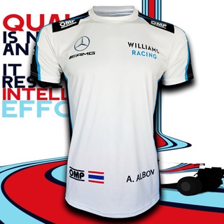 เสื้อยืดคอกลม ฟอร์มูลาวัน Polo Formula One ทีม Williams Racing เสื้อทีม วิลเลี่ยมส์ เรสซิ่ง รุ่น อเล็กส์ อัลบอน #FM0034