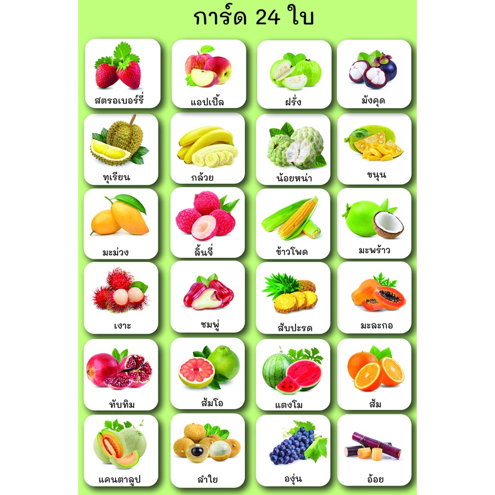 บัตรภาพ Flash Cards ผลไม้ ราคา ถูกที่สุด ดีลบีเคเค แกลเลอรีภาพที่ 4