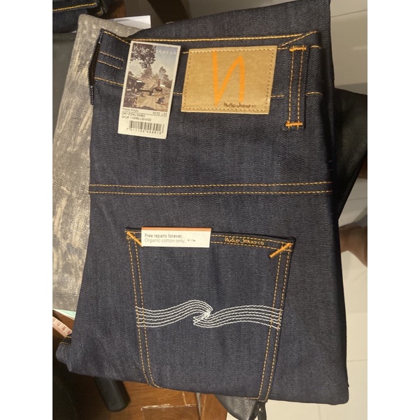 Nudie jeans Thin finn dry ecru embo