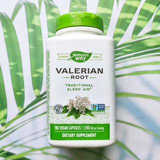 วาเลอเรี่ยน Valerian Root 530mg 180 Vegetarian Capsules (Natures Way®)