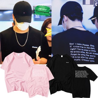 คอลูกเรือเสื้อยืดแบบแจ็คสันใส่ jackson wang got7S-5XL