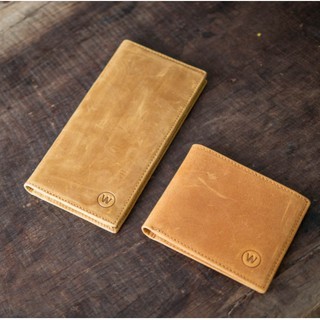 WALLER  กระเป๋าสตางค์หนังวัวแท้ รุ่นหนังนูบัคสีน้ำตาล ใบสั้น…