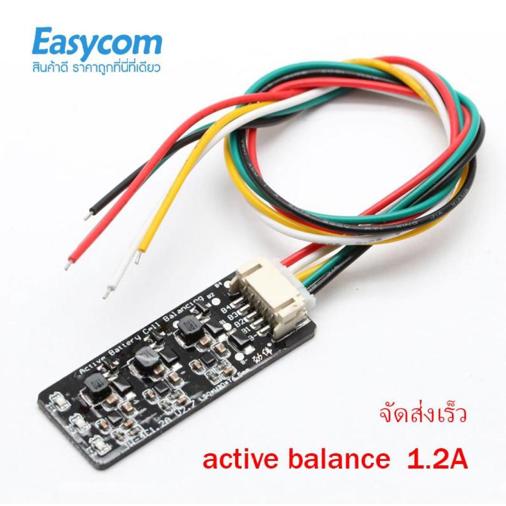 active balance bms 4S 1.2A สมดุล Li-Ion Lipo Lifepo4 LTO แบตเตอรี่ลิเธ