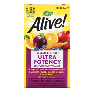 Natures Way, Alive! Once Daily, Womens 50+ Multi-Vitamin 60 Tablets