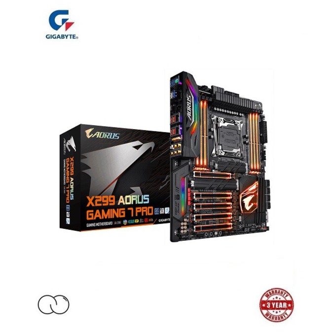 GIGABYTE X299 AORUS GAMING 7 PRO ULTRA DURABLE RGB FUSION MOTHERBOARD (LGA2066)