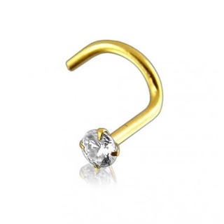 DIAMOND แท้ 14K Gold พร้อมสกรูจมูก ประดับด้วยเพชรพลอย