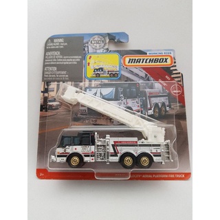 Matchbox Working Rigs Pierce Velocity Aerial Platform Fire Truck, White and Black

1:64