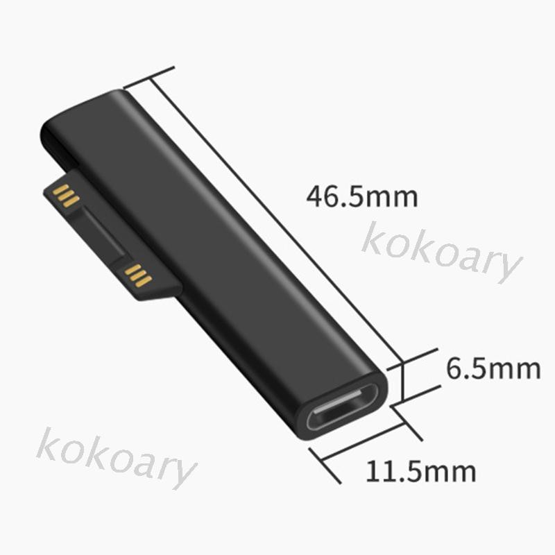 อะแดปเตอร์ Usb C Kok Type C Pd สําหรับ Surface Pro 3 4 5 6 Go Surface Book