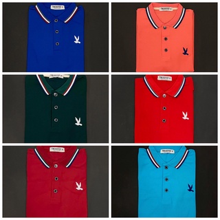 เสื้อยืดคอปกโปโลปักนกผู้ชาย Polo Men 02 (MLXL) ขาว ดำ แดง แดงเลือด กรม เทาเข้ม เขียวเป็ด เหลือง โอโรส น้ำเงิน ฟ้าน้ำทะเล