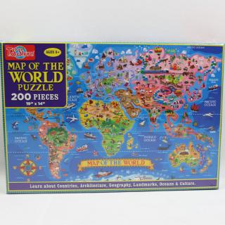 จิ๊กซอว์ปริศนาแผนที่โลก 200 puzzle American Jigsaw