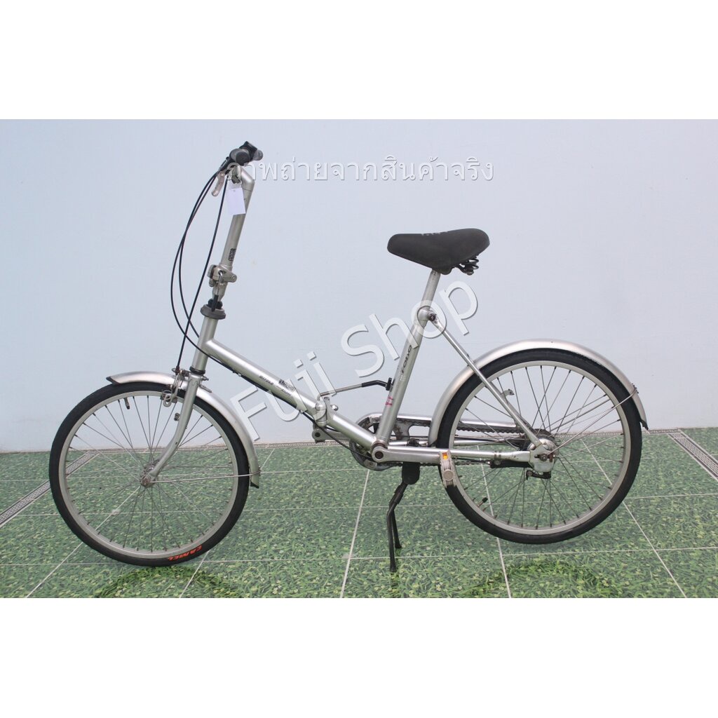 จักรยานพับได้ญี่ปุ่น - ล้อ 20 นิ้ว - มีเกียร์ - อลูมิเนียม - Miyata - สีเงิน [จักรยานมือสอง]