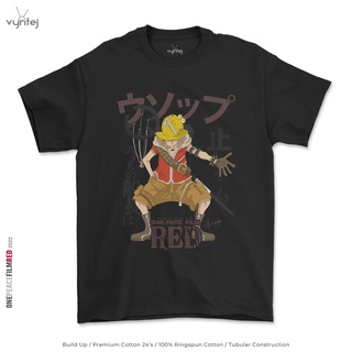 T-shirt  เสื้อยืด พิมพ์ลายอนิเมะ One PIECE FILM RED Usopp | เสื้อเชิ้ตภาพยนตร์มังงะ - 012FS-5XL