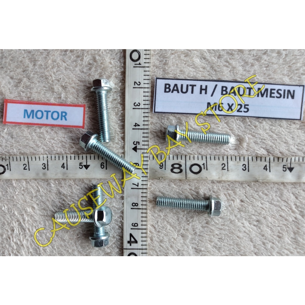 MESIN MOTORCYCLE ENGINE BOLT M6X25