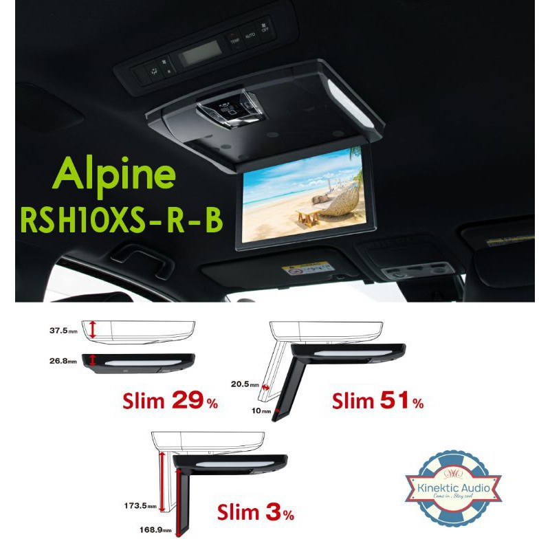 Alpine RSH10XS-RB - จอภาพเบาะหลังขนาด 10.1 นิ้ว