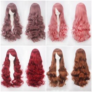 วิคผมคอสเพลย์ วิคผมยาว 80cm สีธรรมชาติ เส้นไหมทนความร้อน wig cosplay วิคแฟนซี วิกผมยาว วิกแฟนซี วิก