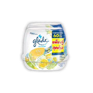 เกลดเซ็นท์เต็ด เจลหอมปรับอากาศ กลิ่นมะนาว 180กรัม แพ็คคู่ Glade Scented Gel Air Freshener Fresh Lemon 2x180g Twinpack