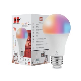 หลอด LED SMART 9W RGB เปลี่ยนแสงได้ WIFI+BT HI-TEK