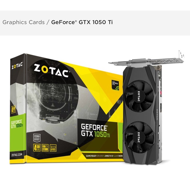 ZOTAC GeForce® GTX 1050 Ti Low Profile (ZT-P10510E-10L)