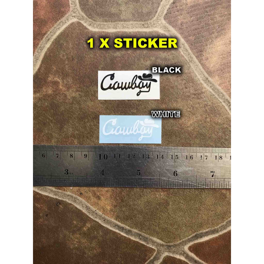 Cowboy Headstock Acoustic Electric Classical Ukulele Guitar Bass Electric Acoustic Sticker