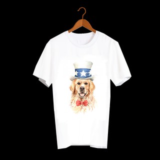 เสื้อลายหมา DGR002 golden retriever เสื้อยืด เสื้อยืดลายหมา เสื้อยืดสกรีนลายหมา