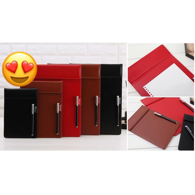 กระดานคลิปแม่เหล็กพร้อมปากกา JC102/103/104 กระดานเขียนหนัง PU A6 / A5 / A4