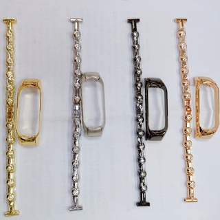 สายรัดข้อมือ ประดับเพชรไม้ไผ่ แบบบาง แบบเปลี่ยน สําหรับ Xiaomi Mi Band 6 Xiaomi Bracelet 5 Xiaomi Bracelet 4/3 Xiaomi Strap 7