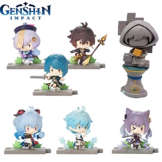 ฟิกเกอร์ Pvc Genshin Impact Ganyu Klee Keqing Zhongli Diluc Venti Battlefield Heroes Theme Series 1 2 ของเล่นสําหรับเด็ก 7 ชิ้น