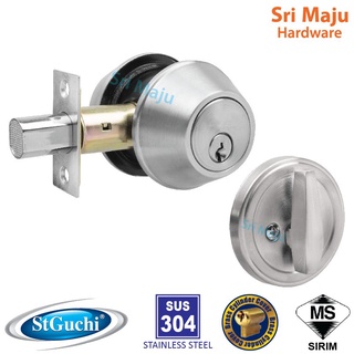 อุปกรณ์ล็อคประตู Maju St Guchi SGDB D 261 SS Thumbturn &amp; Key Single Deadbolt SUS304 SIRIM คุณภาพ