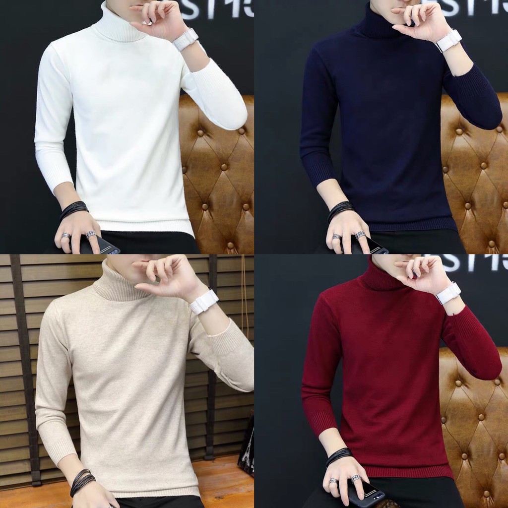 Hot (พร้อมส่ง) ไหมพรมผู้ชายคอเต่ารุ่นขายดี เนื้อผ้าหนานุ่ม ใส่สบายทรงเกาหลี