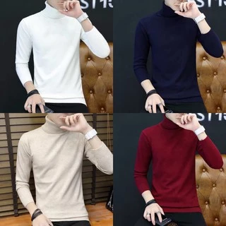 Hot (พร้อมส่ง) ไหมพรมผู้ชายคอเต่ารุ่นขายดี เนื้อผ้าหนานุ่ม ใส่สบายทรงเกาหลี